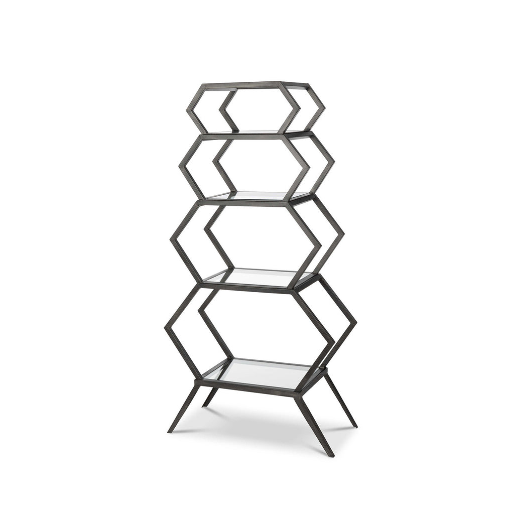 Iron Geometric Etagere - Bombay Mercantile