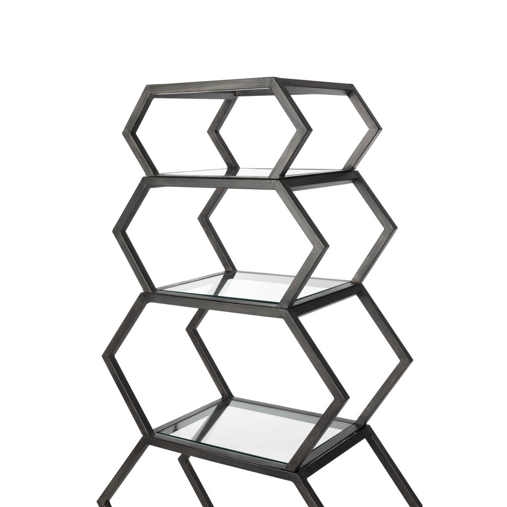 Iron Geometric Etagere - Bombay Mercantile
