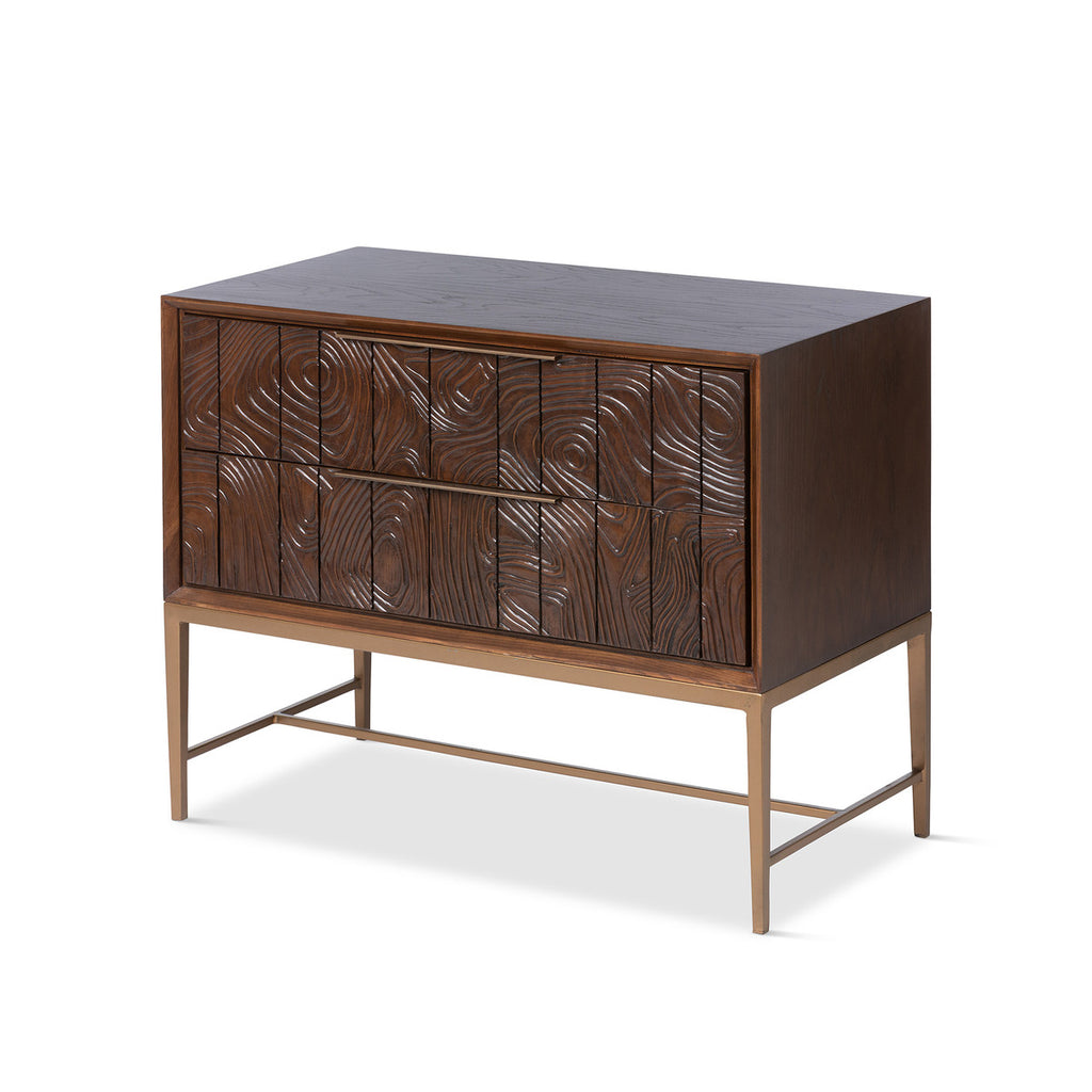 Addison Faux Bois 2-Drawer Chest - Bombay Mercantile