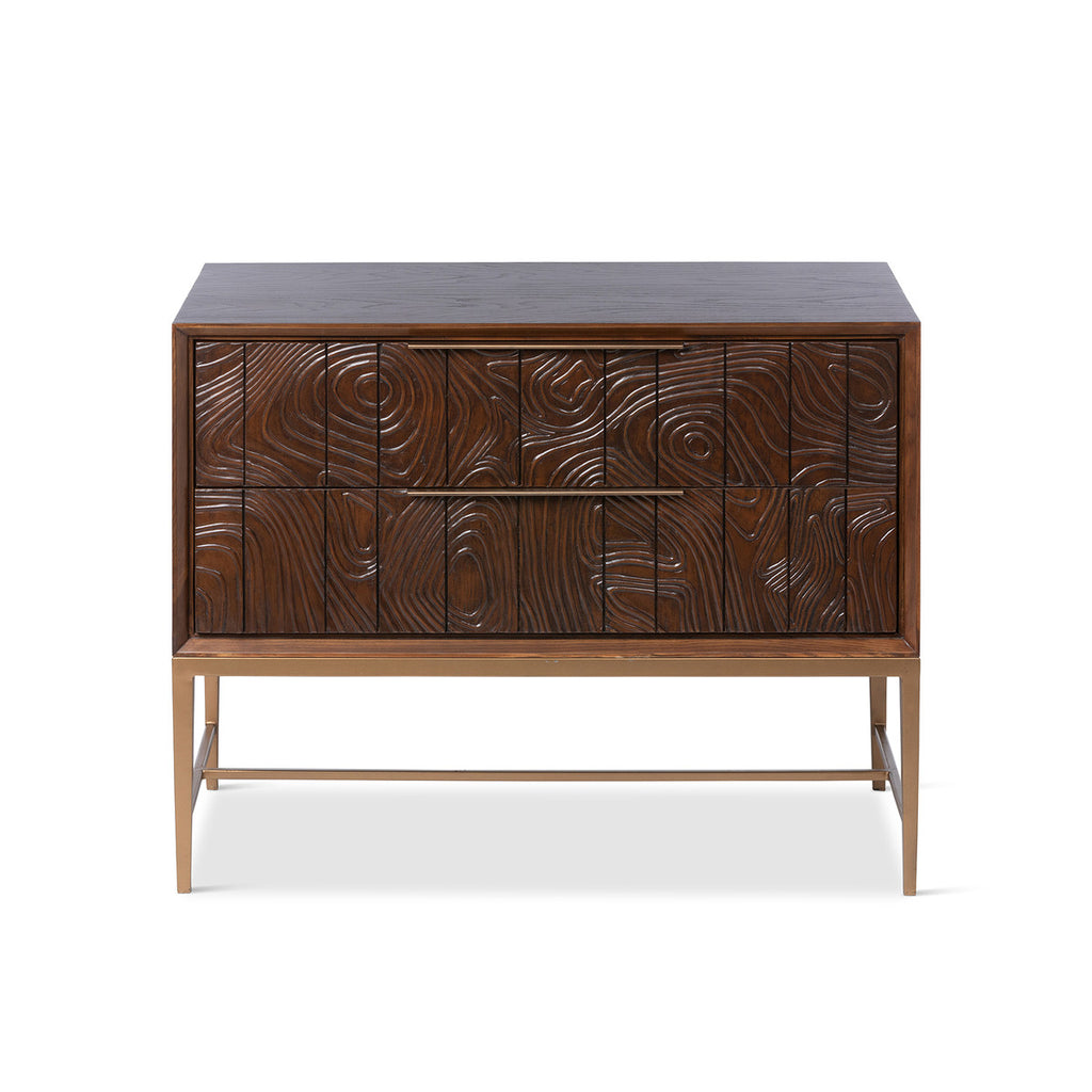 Addison Faux Bois 2-Drawer Chest - Bombay Mercantile