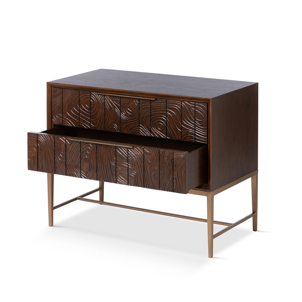 Addison Faux Bois 2-Drawer Chest - Bombay Mercantile