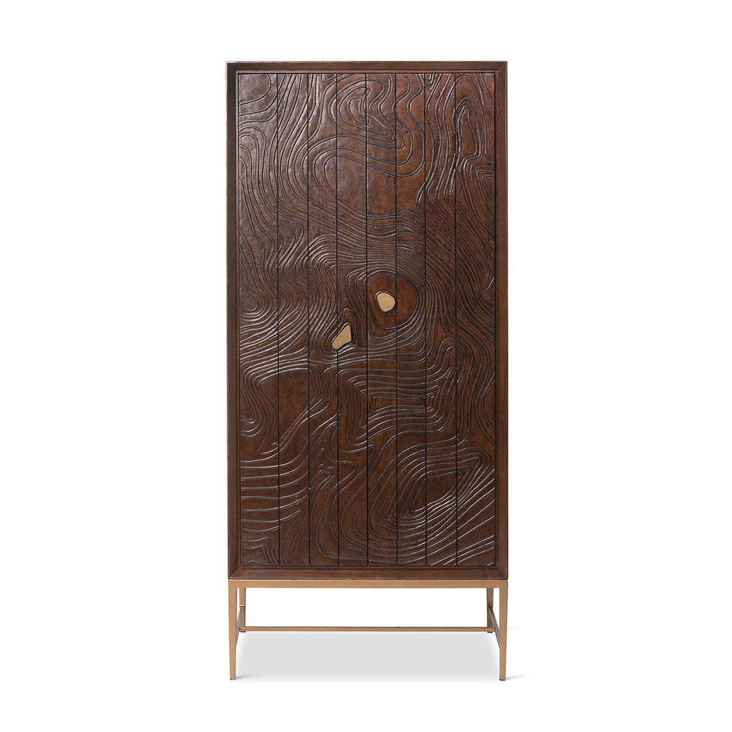 Addison Faux Bois Tall Cabinet - Bombay Mercantile