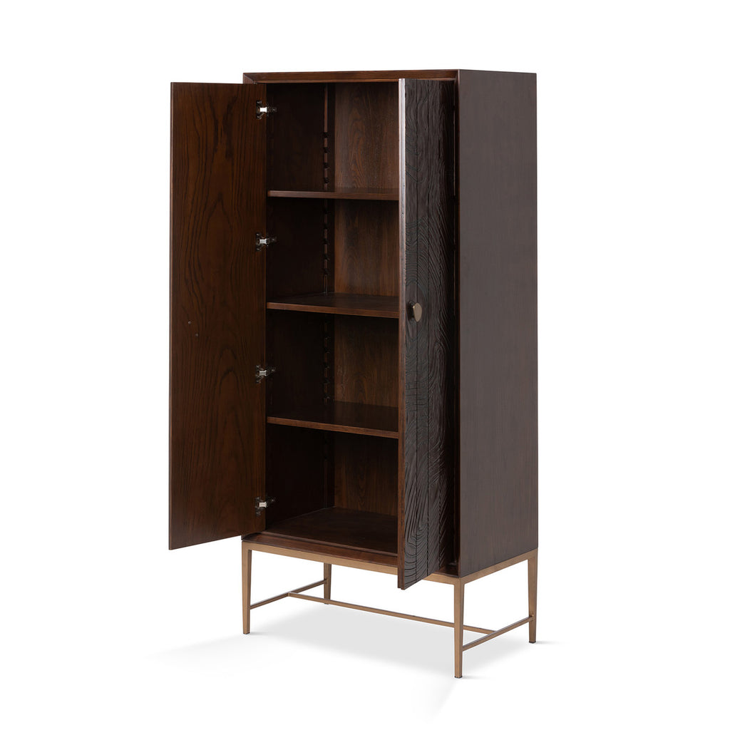 Addison Faux Bois Tall Cabinet - Bombay Mercantile