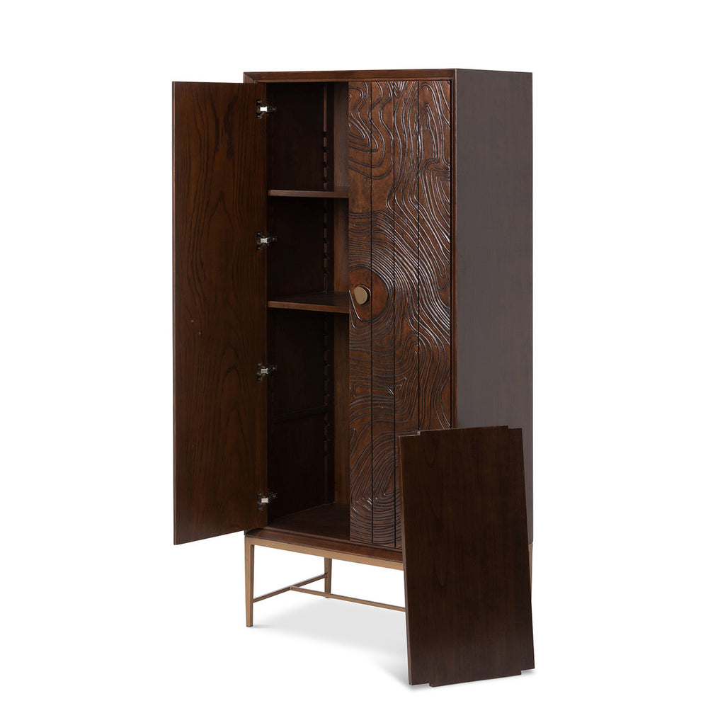 Addison Faux Bois Tall Cabinet - Bombay Mercantile