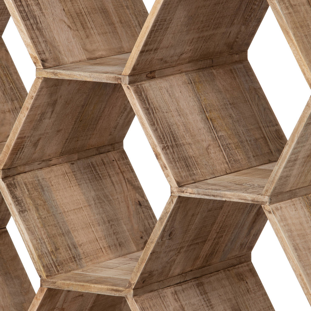 Honeycomb Wooden Etagere - Bombay Mercantile