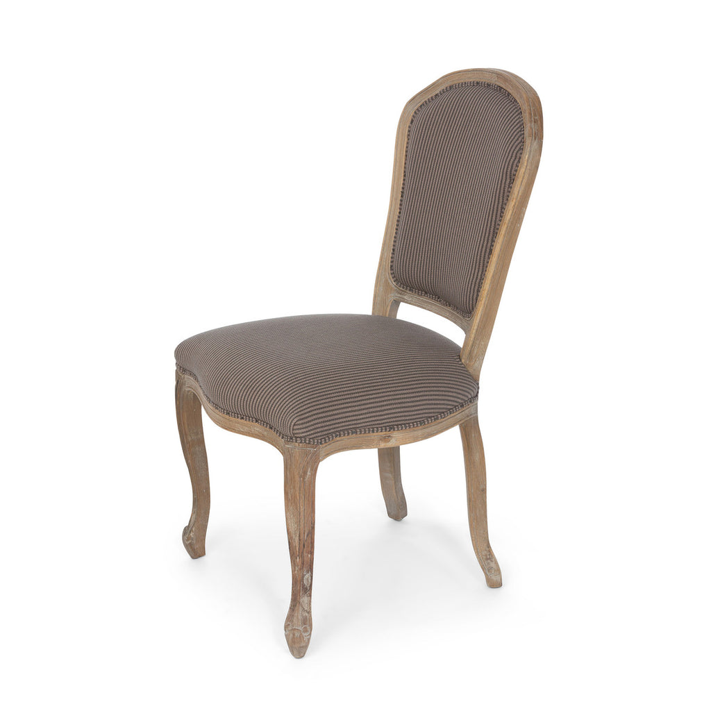 Grey Stripe Dining Chair - Bombay Mercantile