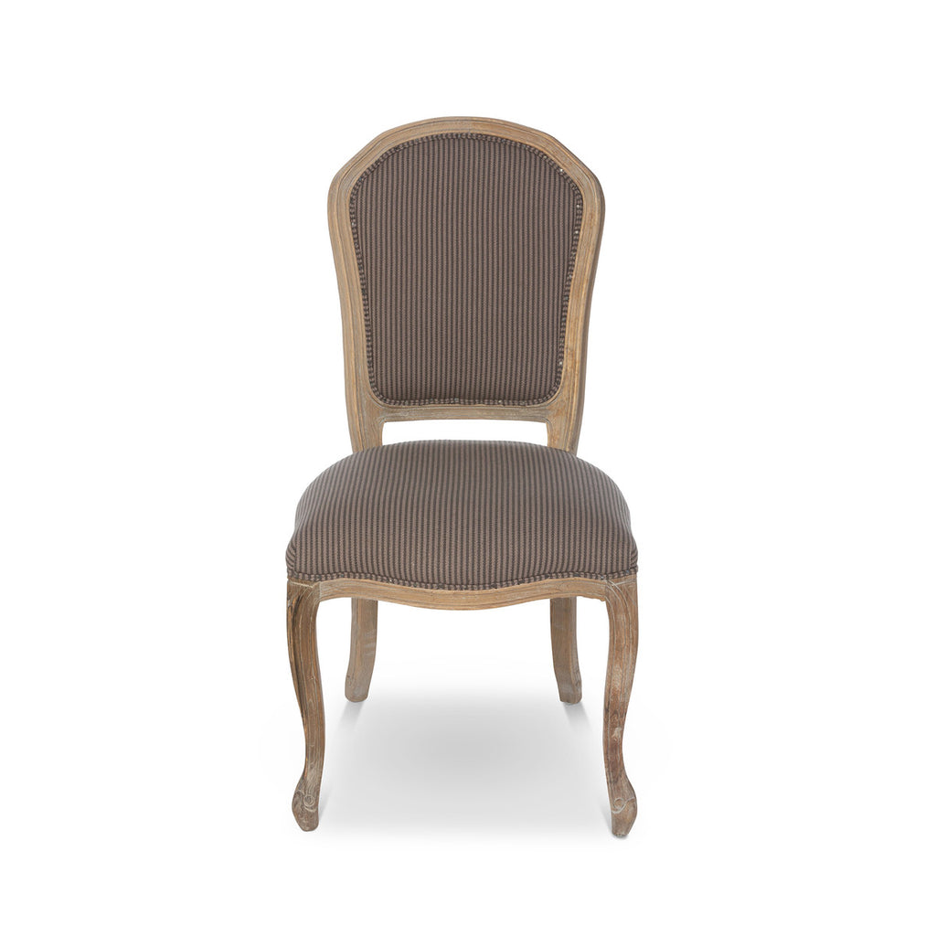 Grey Stripe Dining Chair - Bombay Mercantile