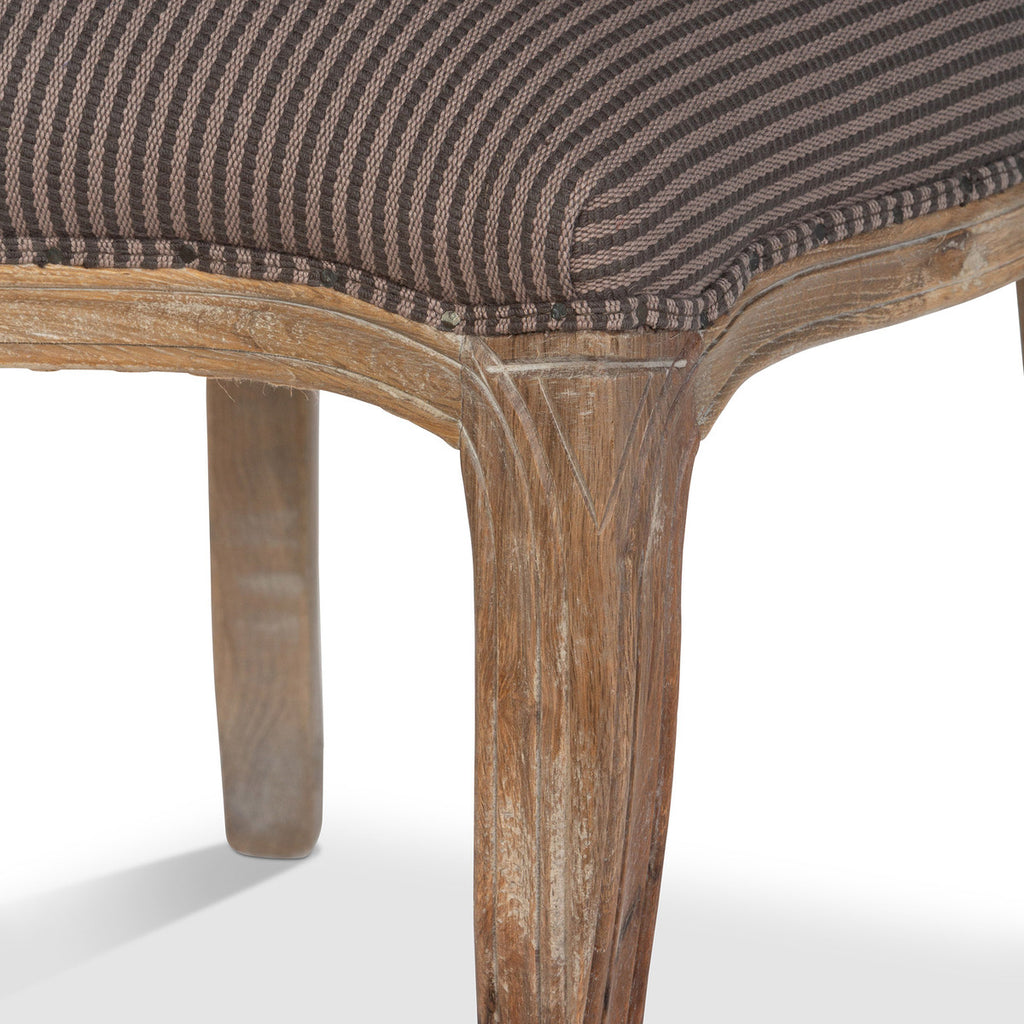 Grey Stripe Dining Chair - Bombay Mercantile