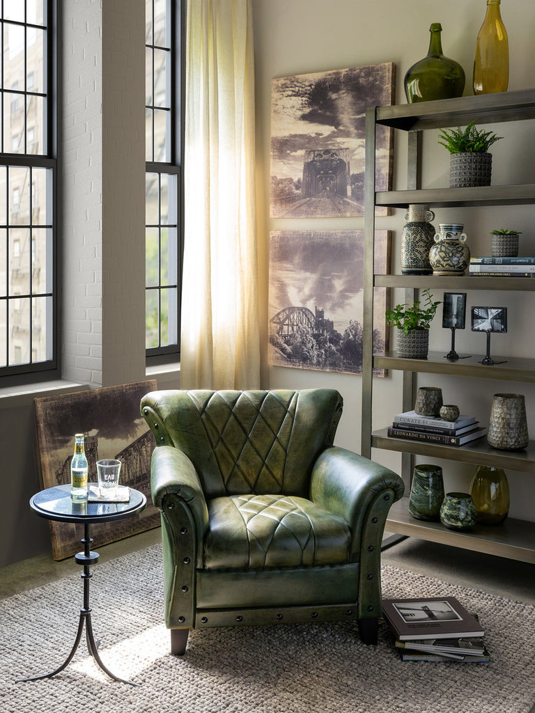 Bradford Leather Armchair - Bombay Mercantile