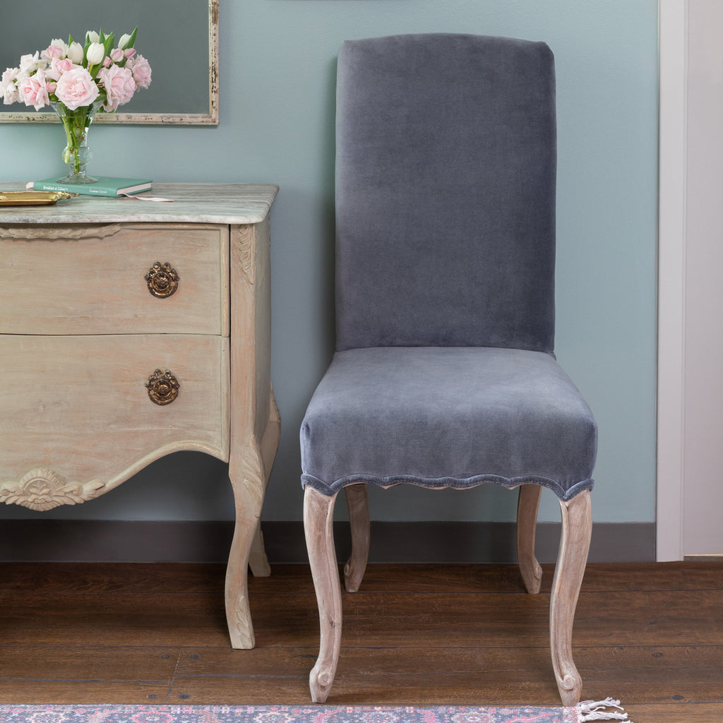 Cotton Velvet Upholstered Accent Chair - Bombay Mercantile