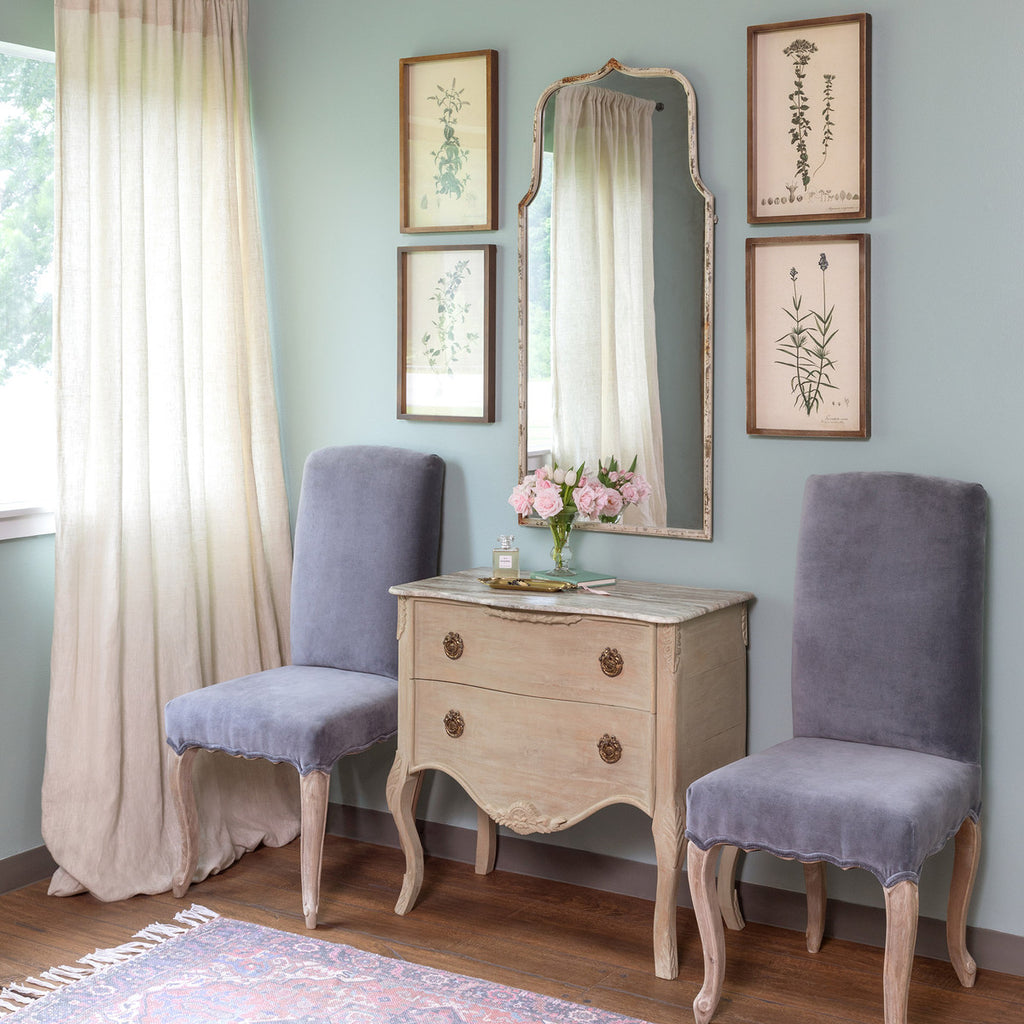 Cotton Velvet Upholstered Accent Chair - Bombay Mercantile