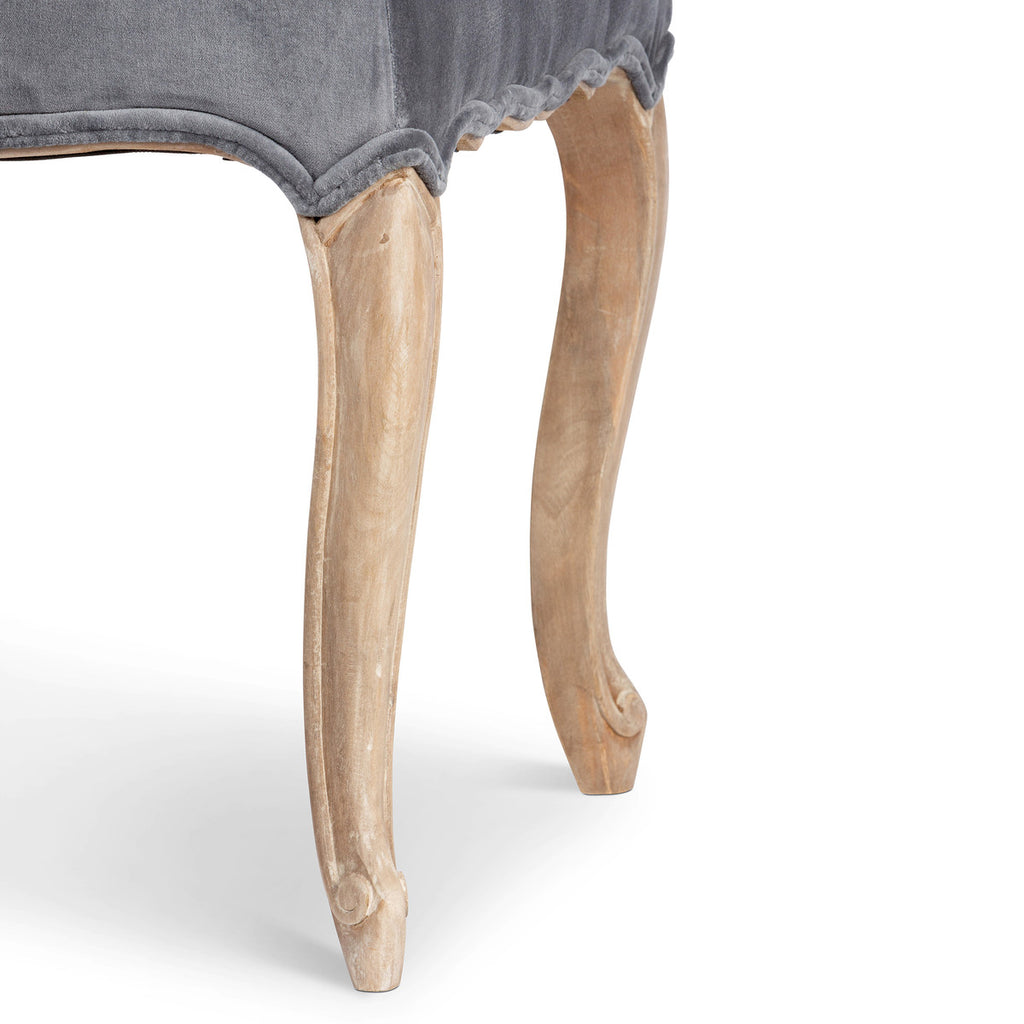 Cotton Velvet Upholstered Accent Chair - Bombay Mercantile