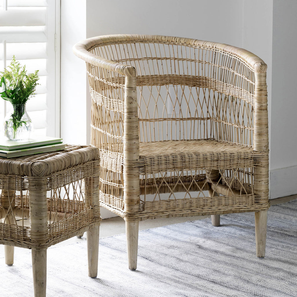 Brenna Rattan Chair - Bombay Mercantile