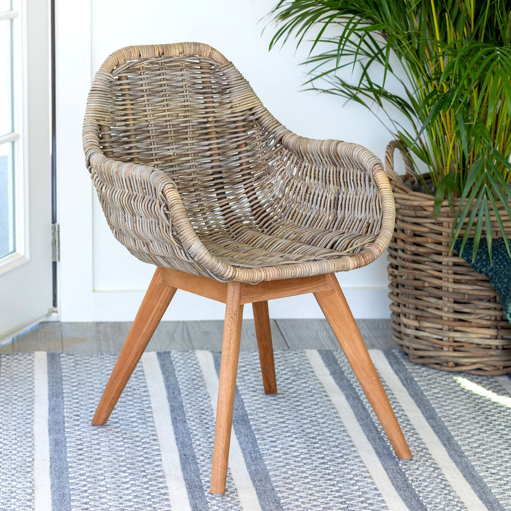 Rattan Lounge Chair - Bombay Mercantile