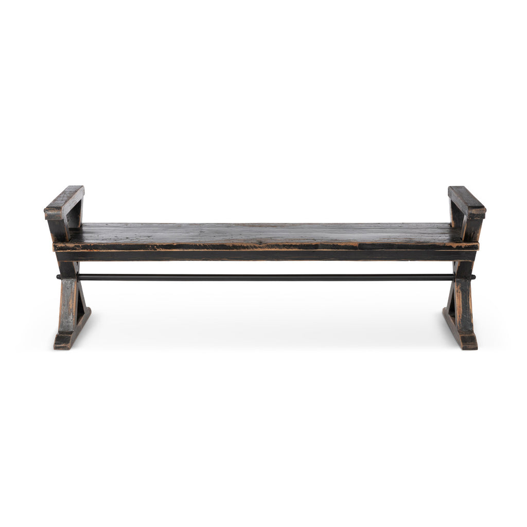 Trestle Wood Bench - Bombay Mercantile