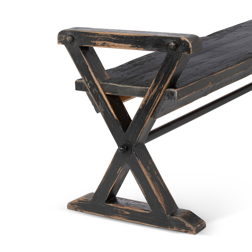 Trestle Wood Bench - Bombay Mercantile