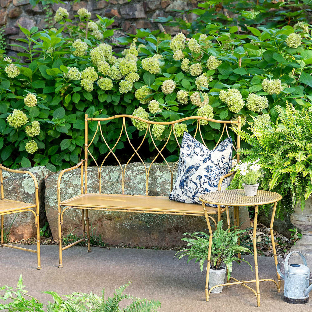 Roanoke Metal Porch Bench - Bombay Mercantile