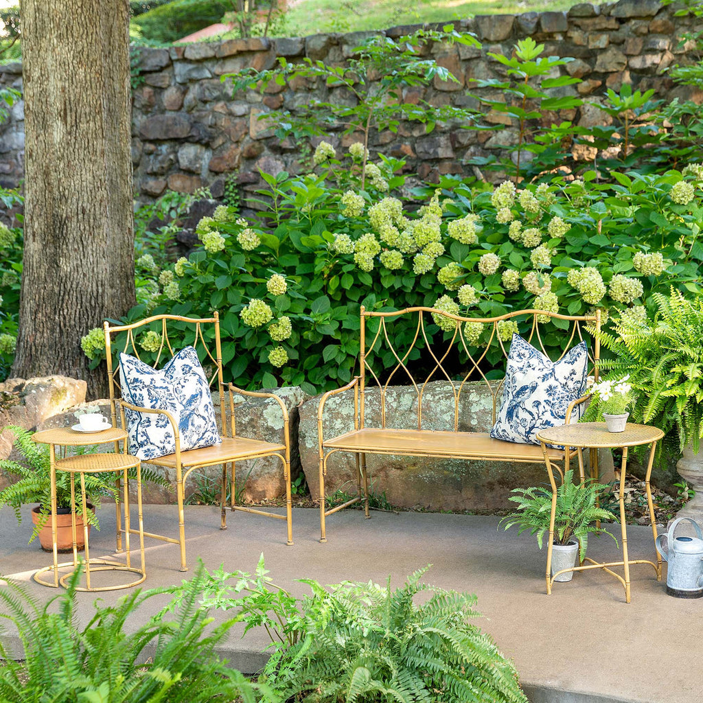 Roanoke Metal Porch Bench - Bombay Mercantile