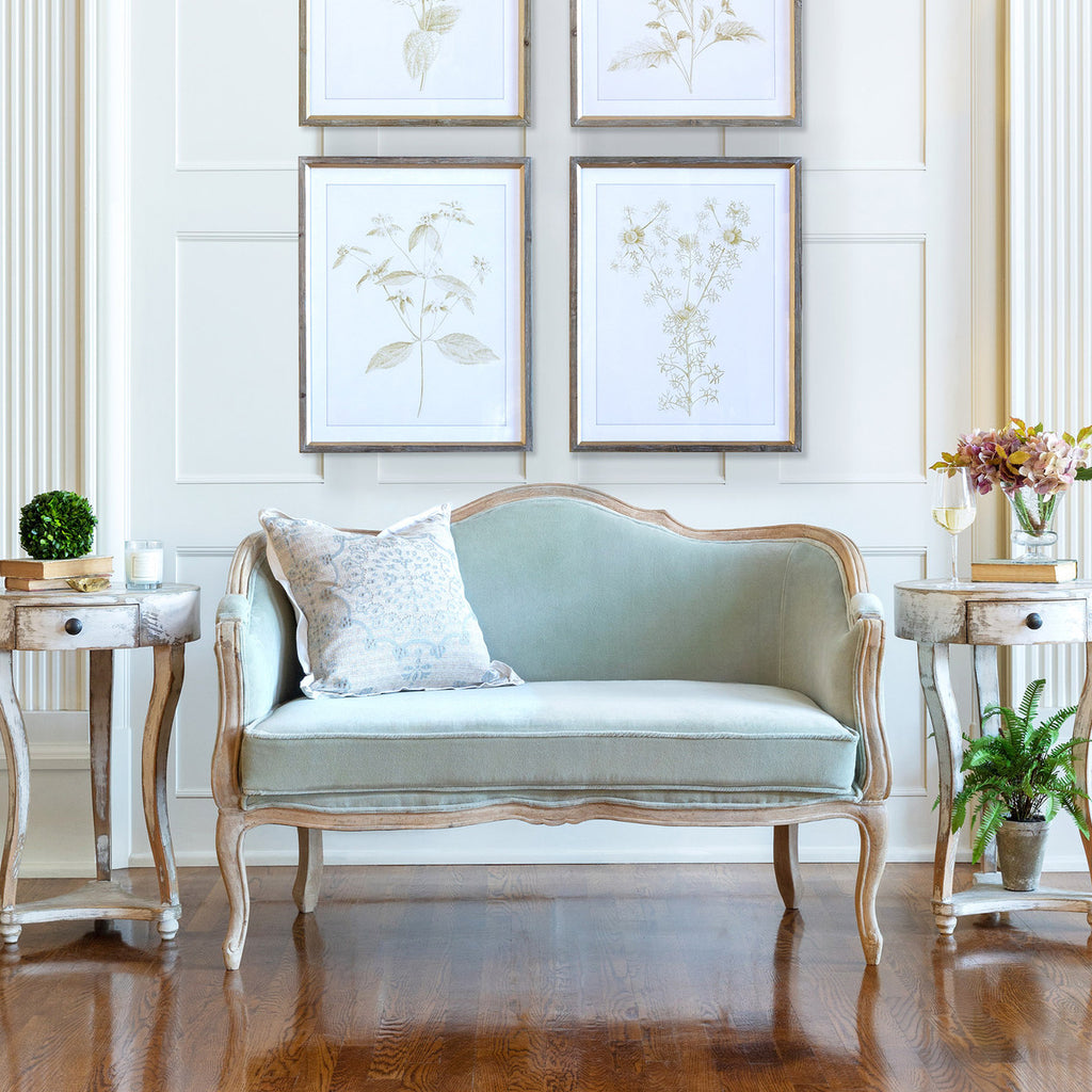 Philippe Velvet Upholstered Loveseat - Bombay Mercantile