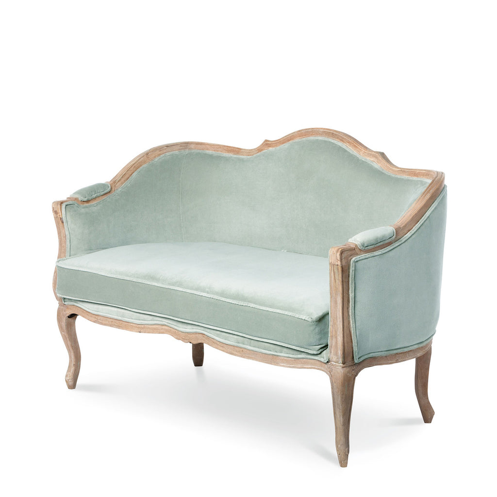 Philippe Velvet Upholstered Loveseat - Bombay Mercantile