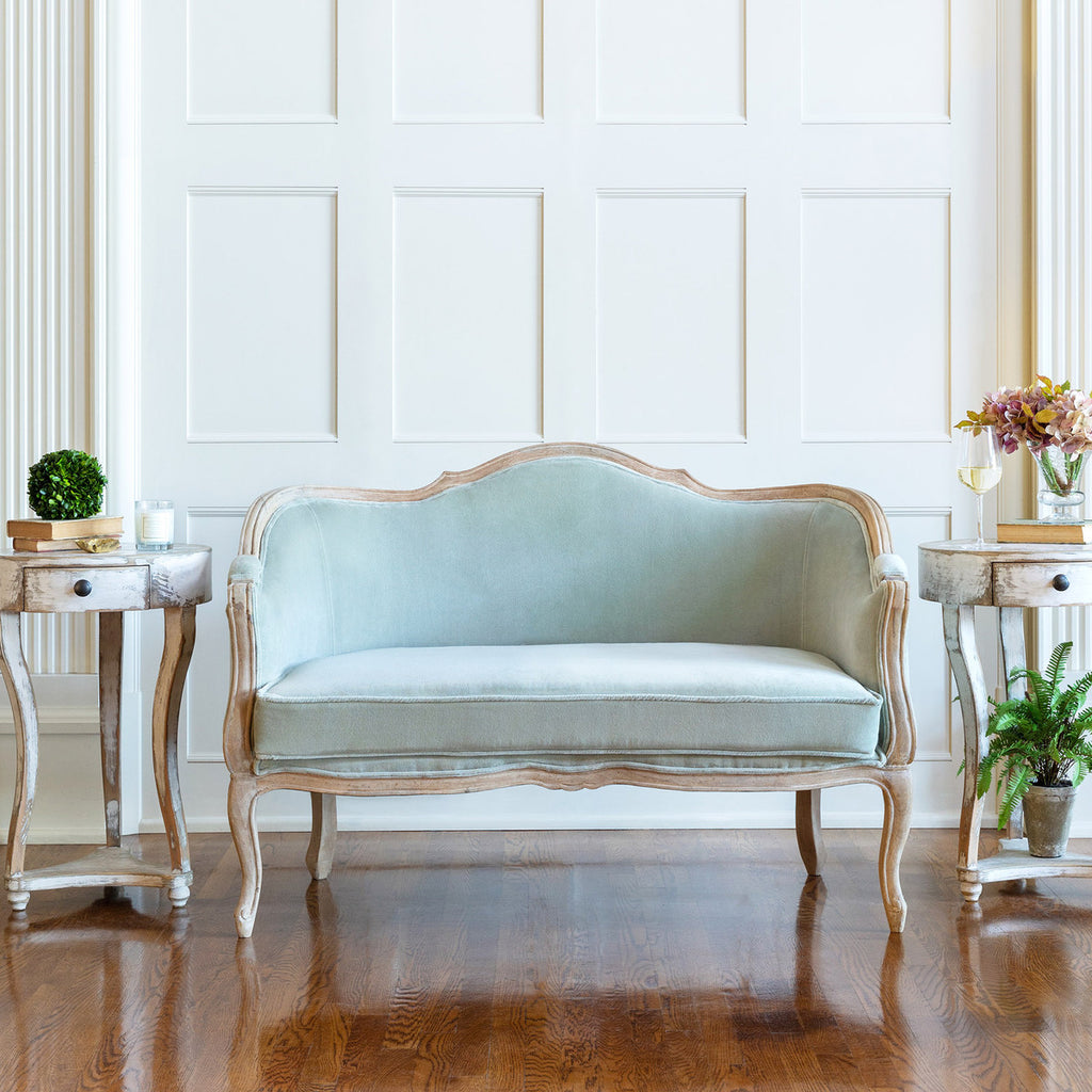Philippe Velvet Upholstered Loveseat - Bombay Mercantile