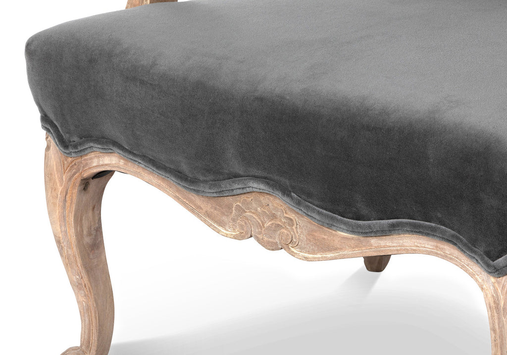 Chloe Velvet Upholstered Arm Chair - Bombay Mercantile