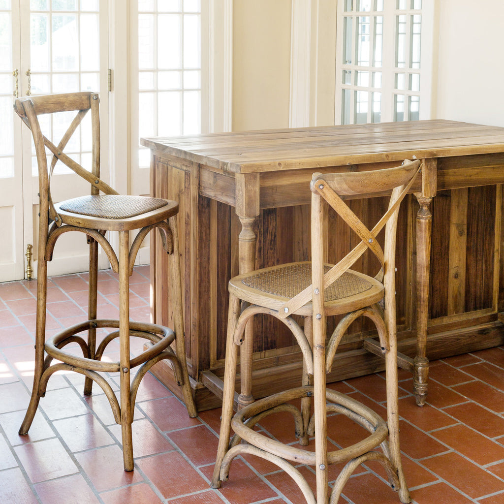 Cross Back Barstool - Bombay Mercantile