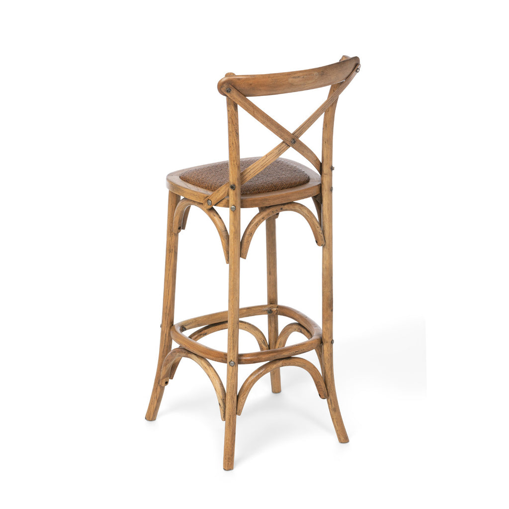 Cross Back Barstool - Bombay Mercantile