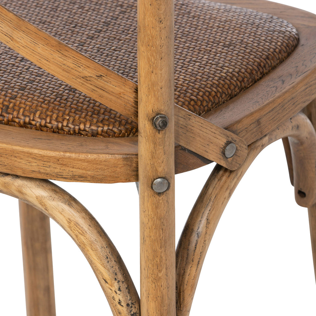 Cross Back Barstool - Bombay Mercantile