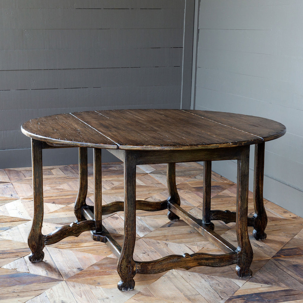 Gate Leg Round Table - Bombay Mercantile