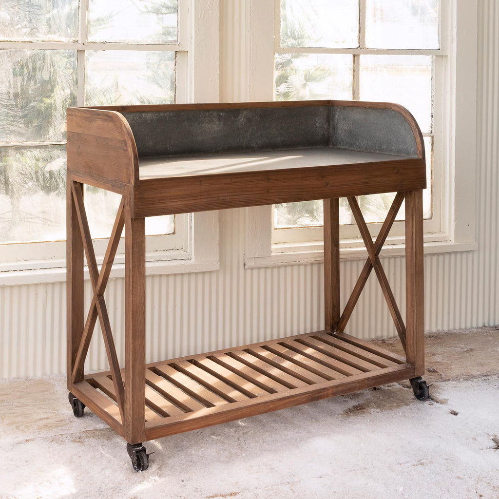 Zinc Top Potting Table - Bombay Mercantile