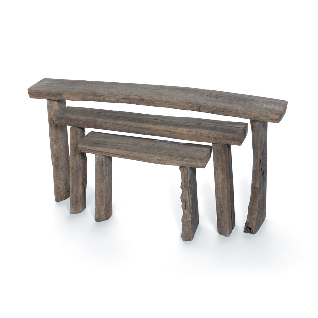 Reclaimed Wood Nesting Tables, Set of 3 - Bombay Mercantile