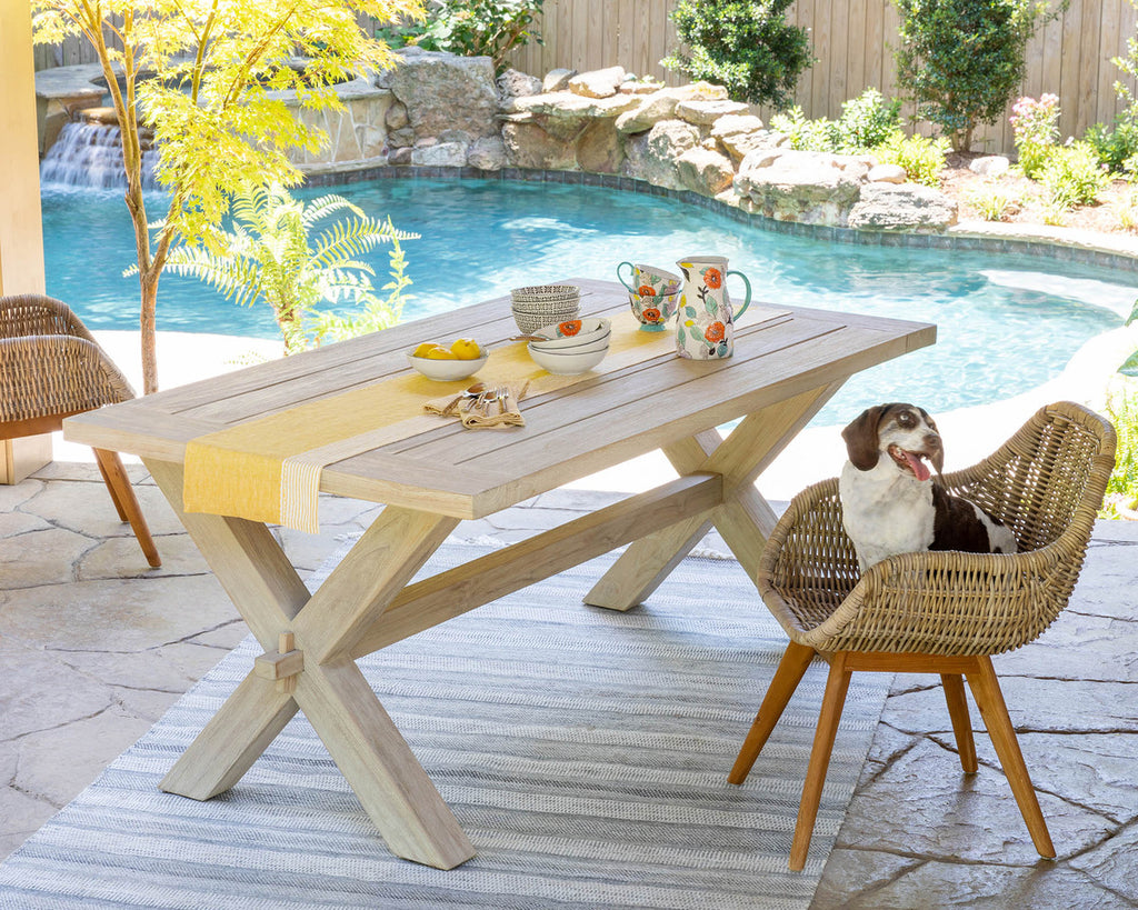 Teak Outdoor Clambake Table - Bombay Mercantile