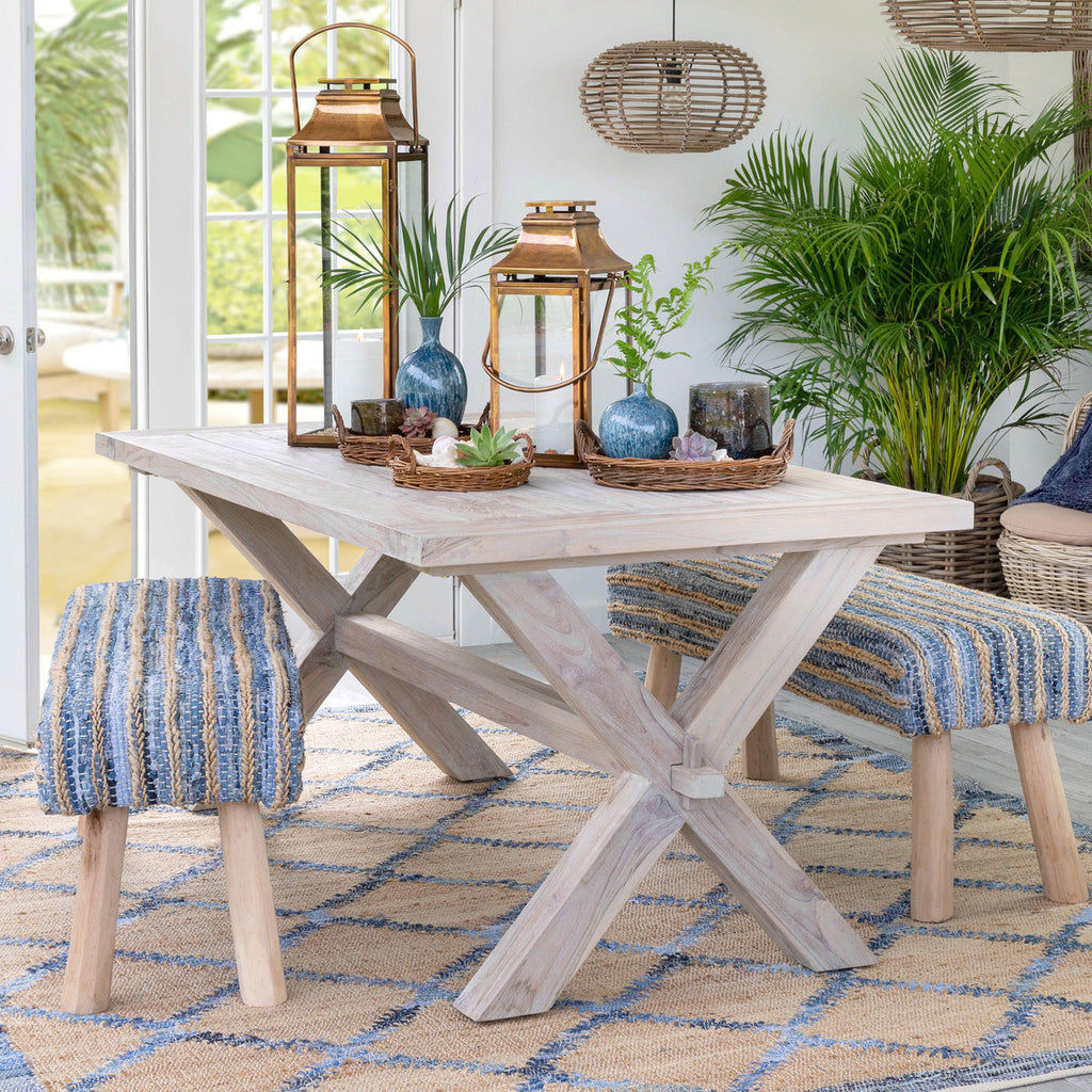 Teak Outdoor Clambake Table - Bombay Mercantile