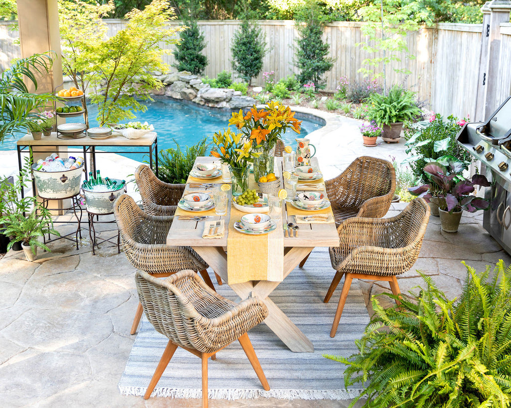 Teak Outdoor Clambake Table - Bombay Mercantile