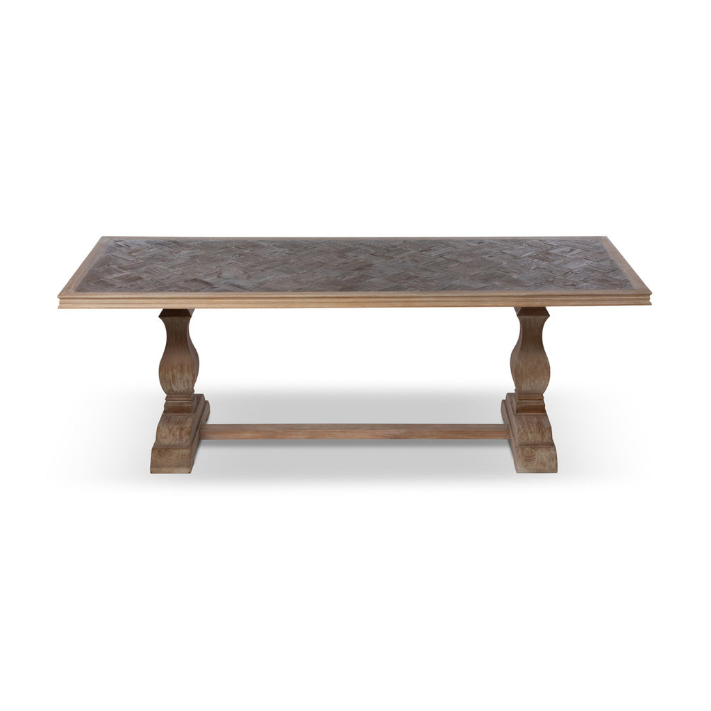 Recycled Oak and Poplar Dining Table - Bombay Mercantile