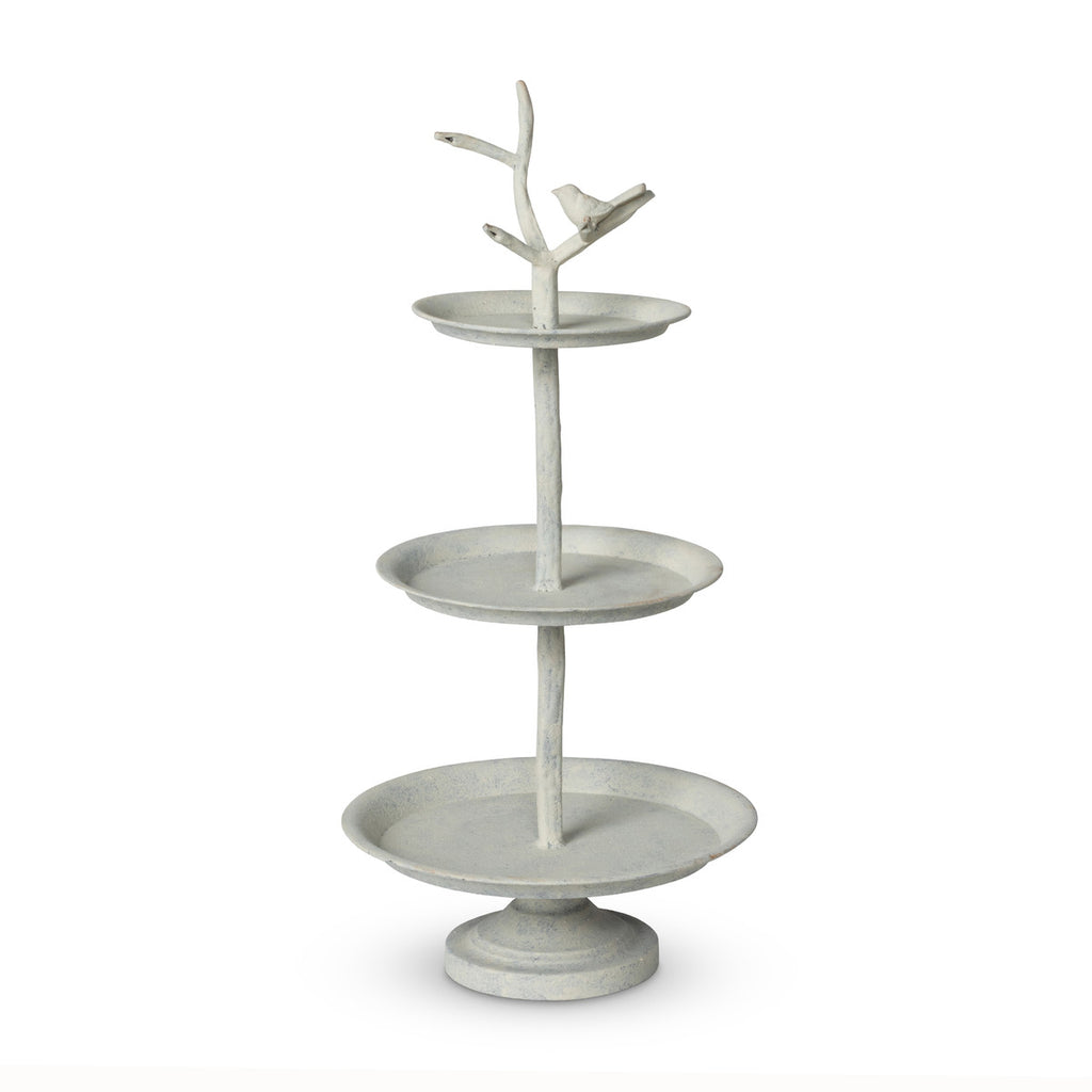 Garden Bird Iron Tiered Plant Stand - Bombay Mercantile