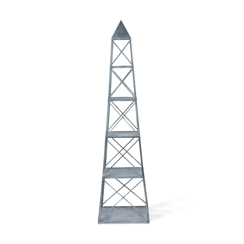 Stackable Galvanized Obelisk - Bombay Mercantile