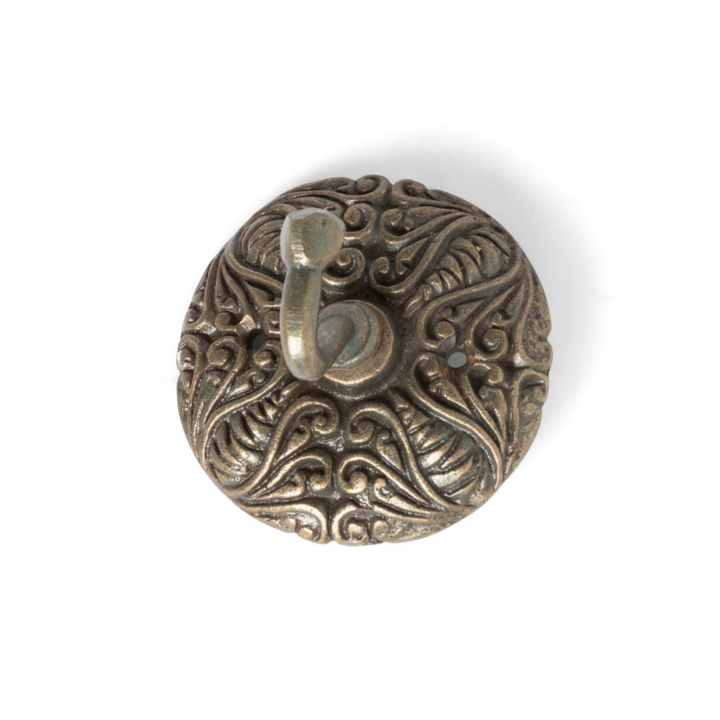 Scroll Antique Brass Wall Hook - Bombay Mercantile