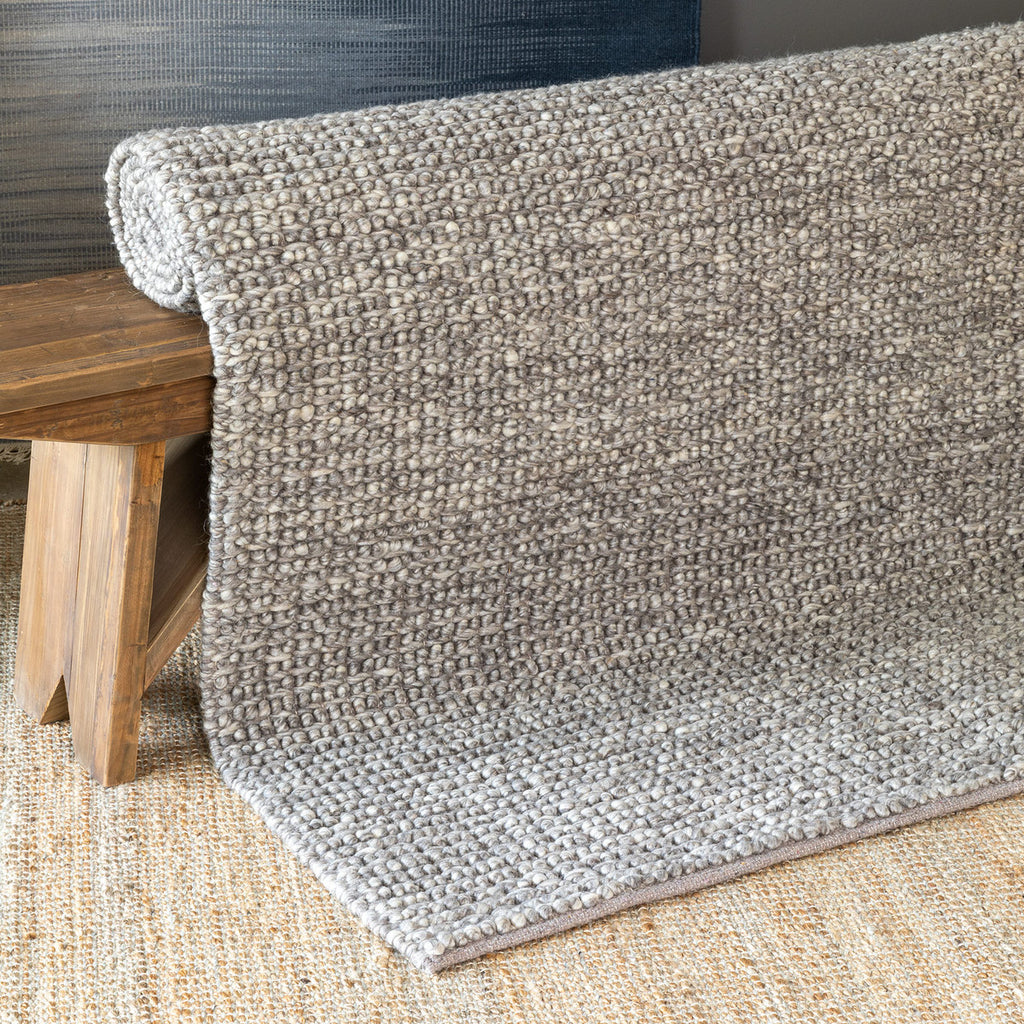 Aspen Hand Woven Natural Felted Wool Rug - Bombay Mercantile