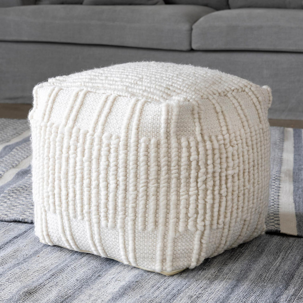 Indoor/Outdoor Ardwick Pattern Pouf - Bombay Mercantile