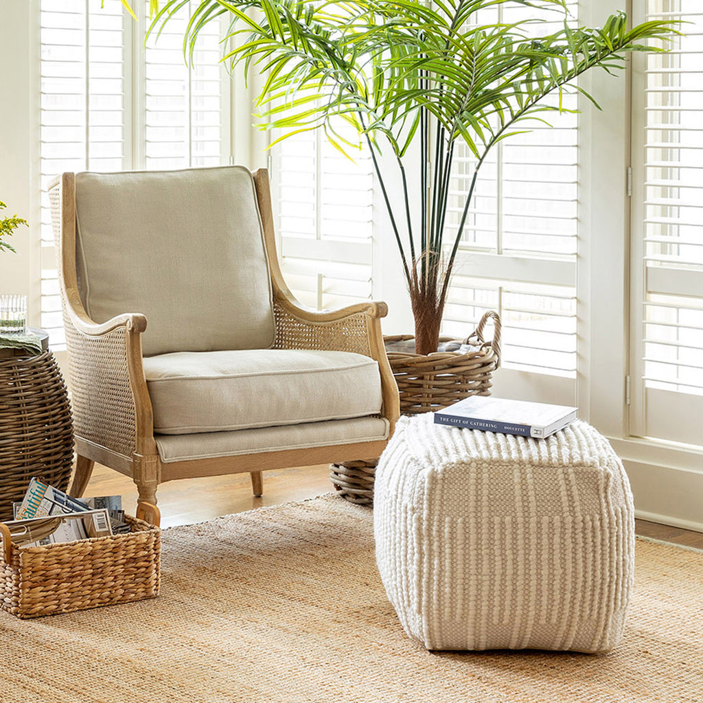 Indoor/Outdoor Ardwick Pattern Pouf - Bombay Mercantile