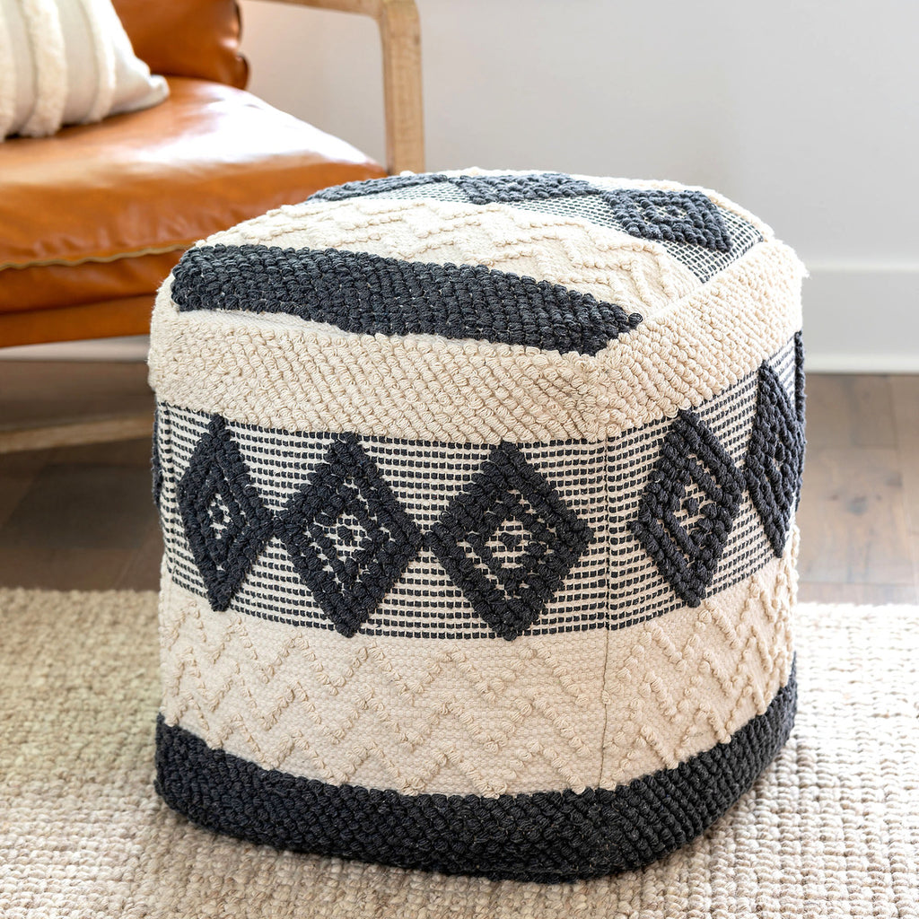 Janis Cotton Pouf - Bombay Mercantile