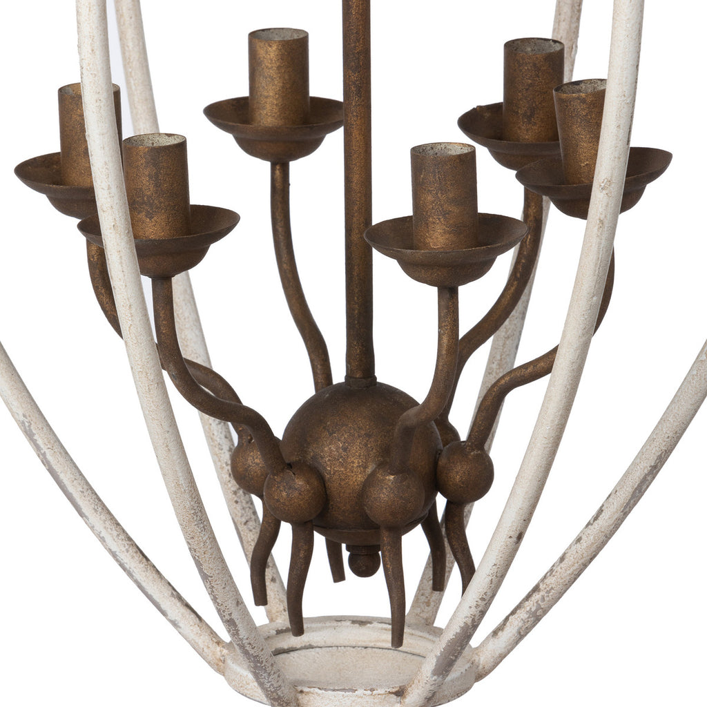 Gilded Folles Chandelier - Bombay Mercantile