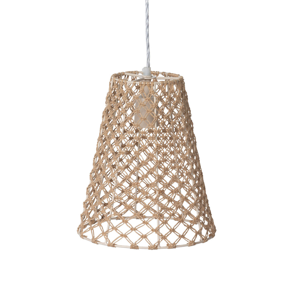 Jute Woven Cone Pendant - Bombay Mercantile