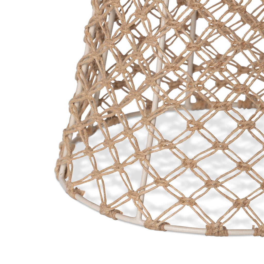 Jute Woven Cone Pendant - Bombay Mercantile