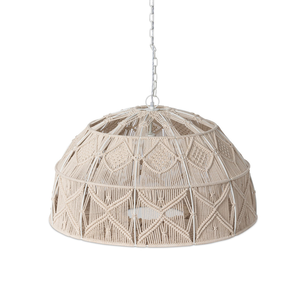 Aria Macrame Dome Pendant - Bombay Mercantile