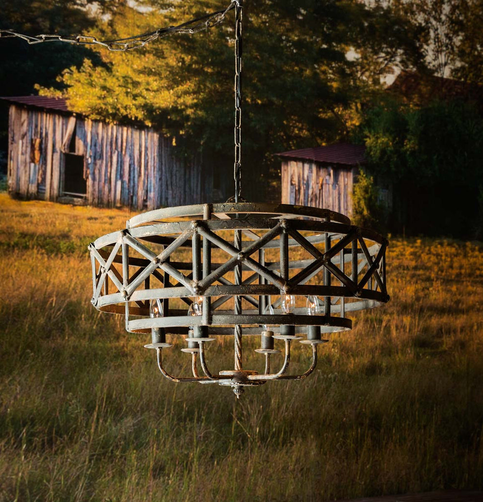 Metal Industrial Trestle Chandelier - The Nifty Decor