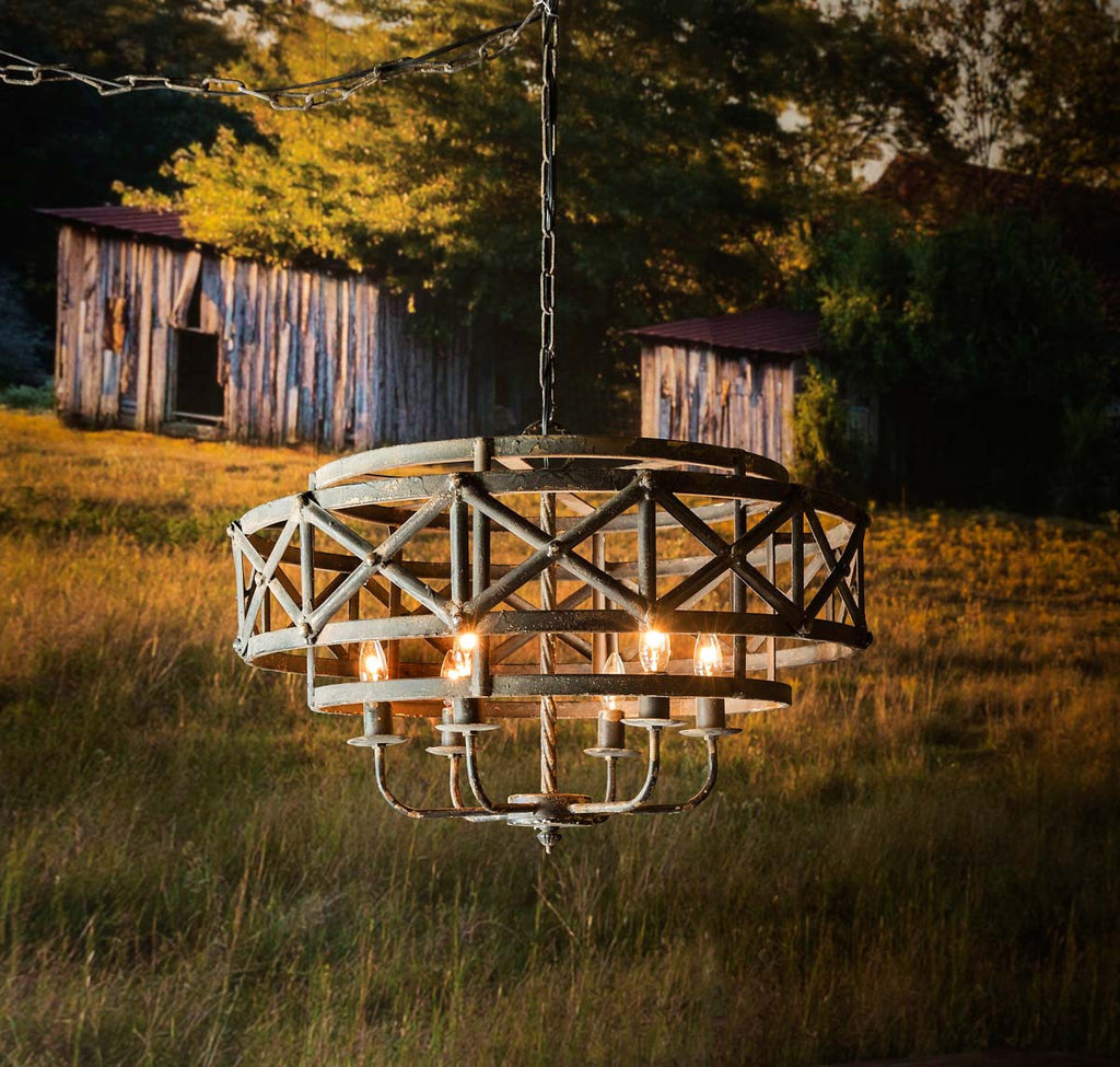 Metal Industrial Trestle Chandelier - The Nifty Decor