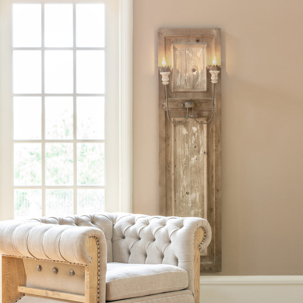 French Panel Wall Sconce - Bombay Mercantile